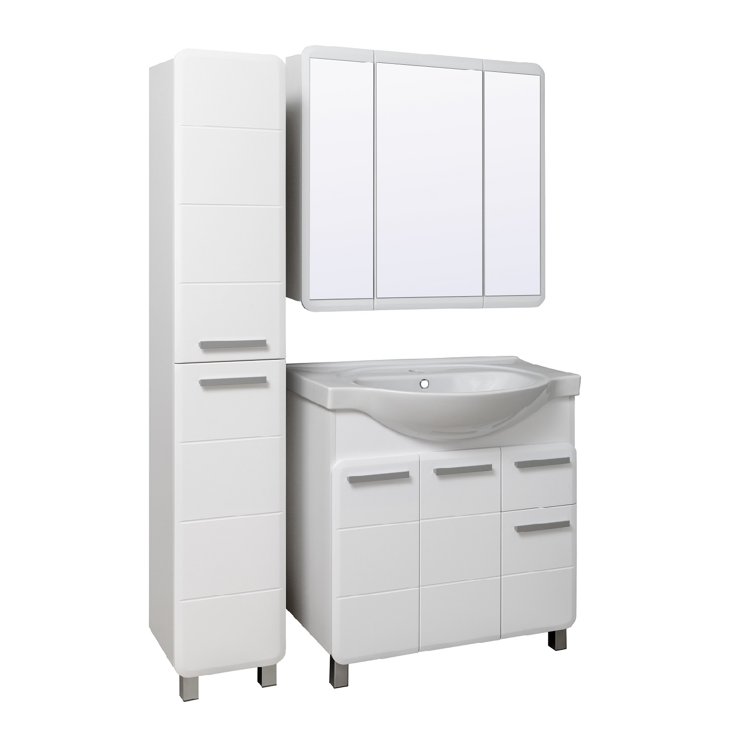 Зеркало-шкаф Runo Эрика 80  белый