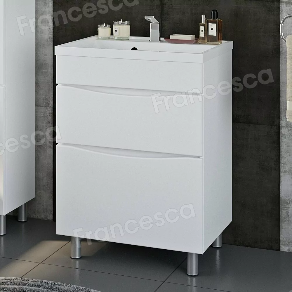 Мебель для ванной Венеция Амали 60 напольный комплект, белый