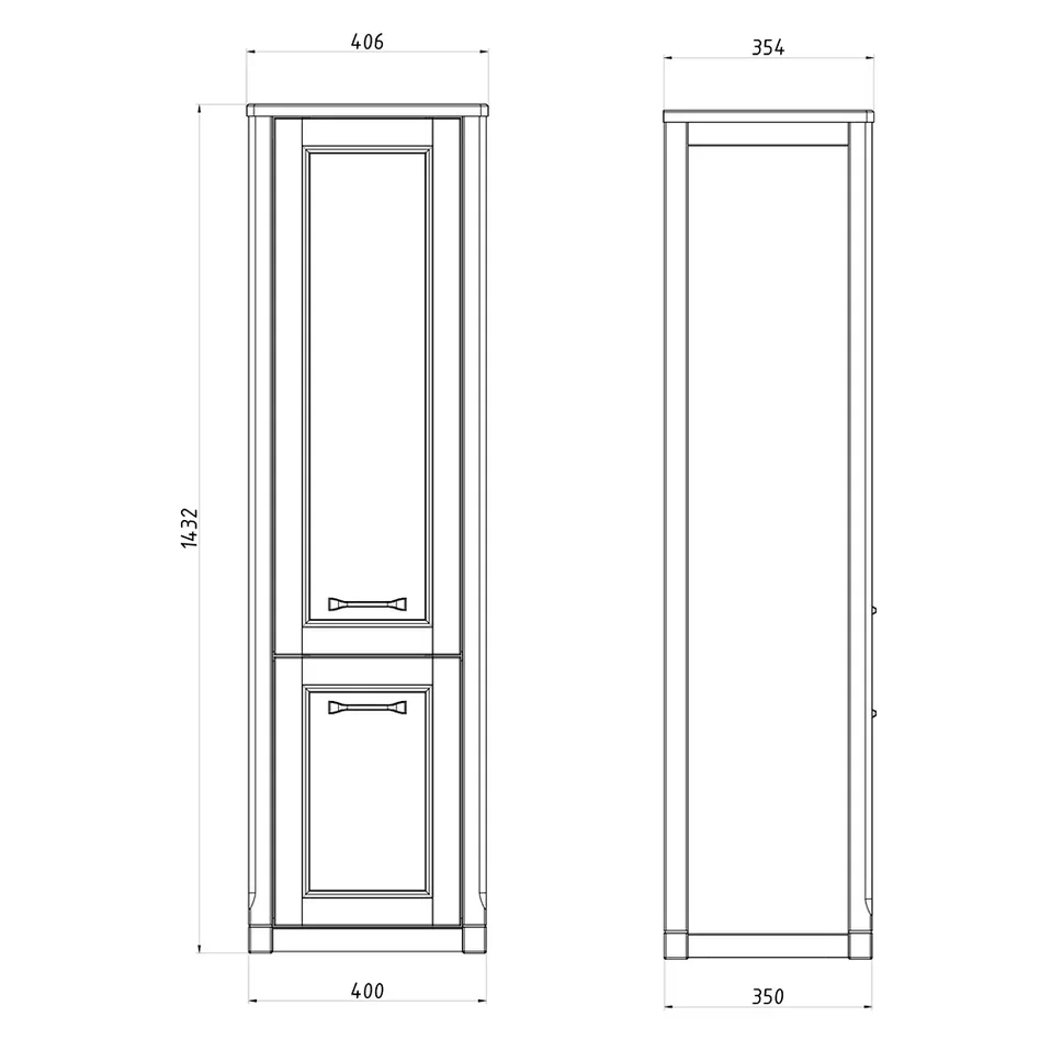 Пенал ASB Woodline Толедо 85, подвесной, Белый/Патина/Серебро от магазина Vanna-Vanna.ru!
