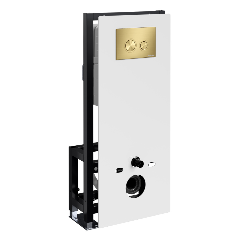 Инсталляция WasserKraft Glan 66TLT.010.ME.WH.MG01 для подвесного унитаза, с кнопкой