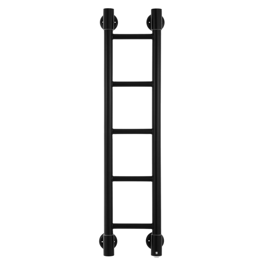 Полотенцесушитель электрический Energy H2 850x200 черный матовый, тип "лесенка" прямая, узкий, скрытый/наружный монтаж