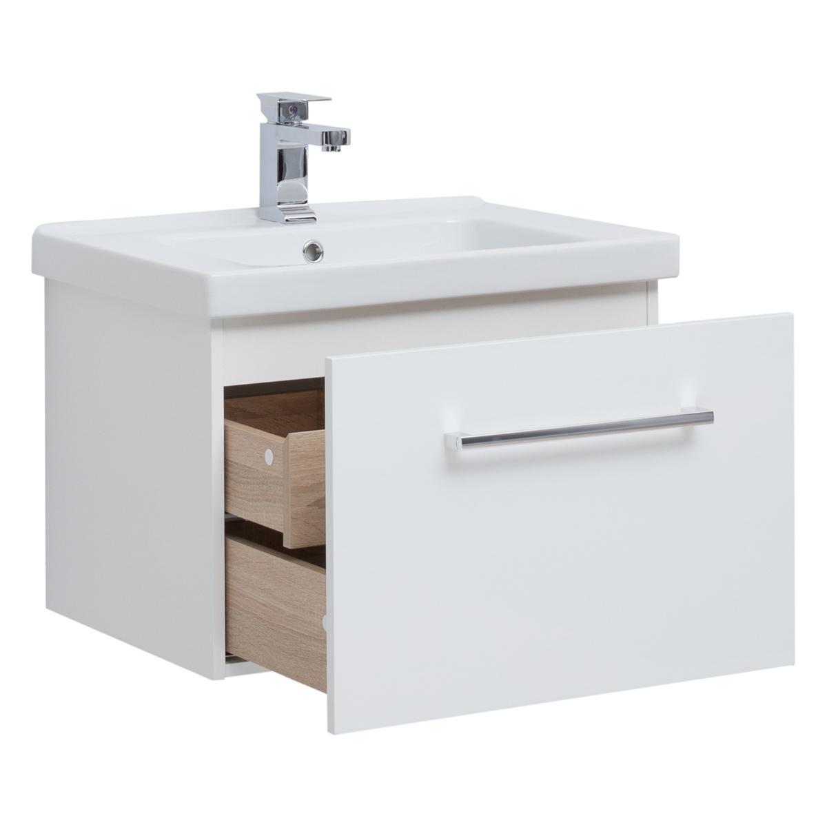 Тумба с раковиной подвесная Dreja Big Inn 65 см, белый