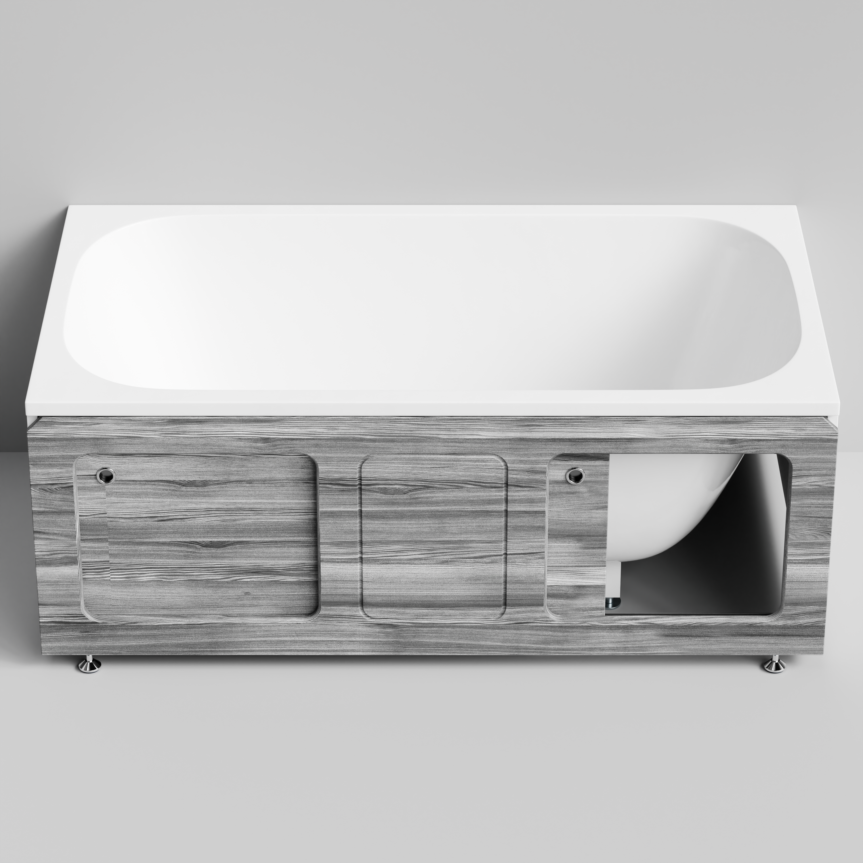 Экран под ванну Vod-ok Хит 150 раздвижной Лиственница структурная контрастно-серая