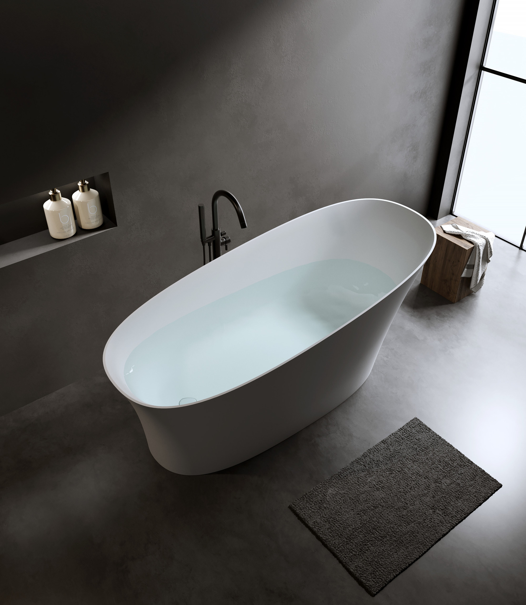 Ванна из искусственного камня Timo solid KIARA1700 (1700*760*750)