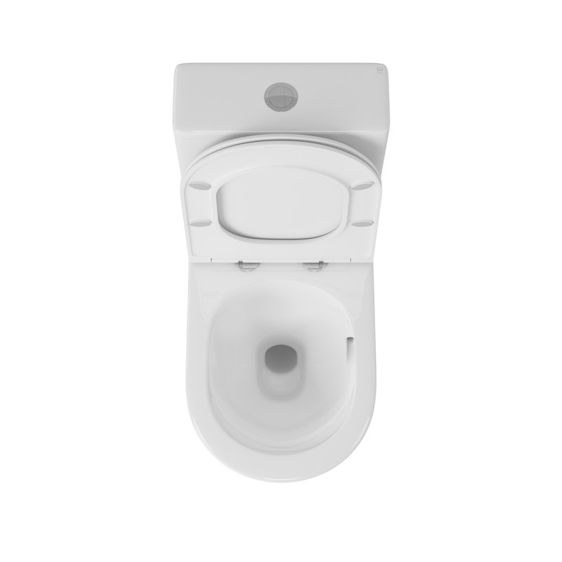 Унитаз Owl 1975 ИМOWLT190303 Vind Cirkel-G напольный, компакт, с микролифтом, белый