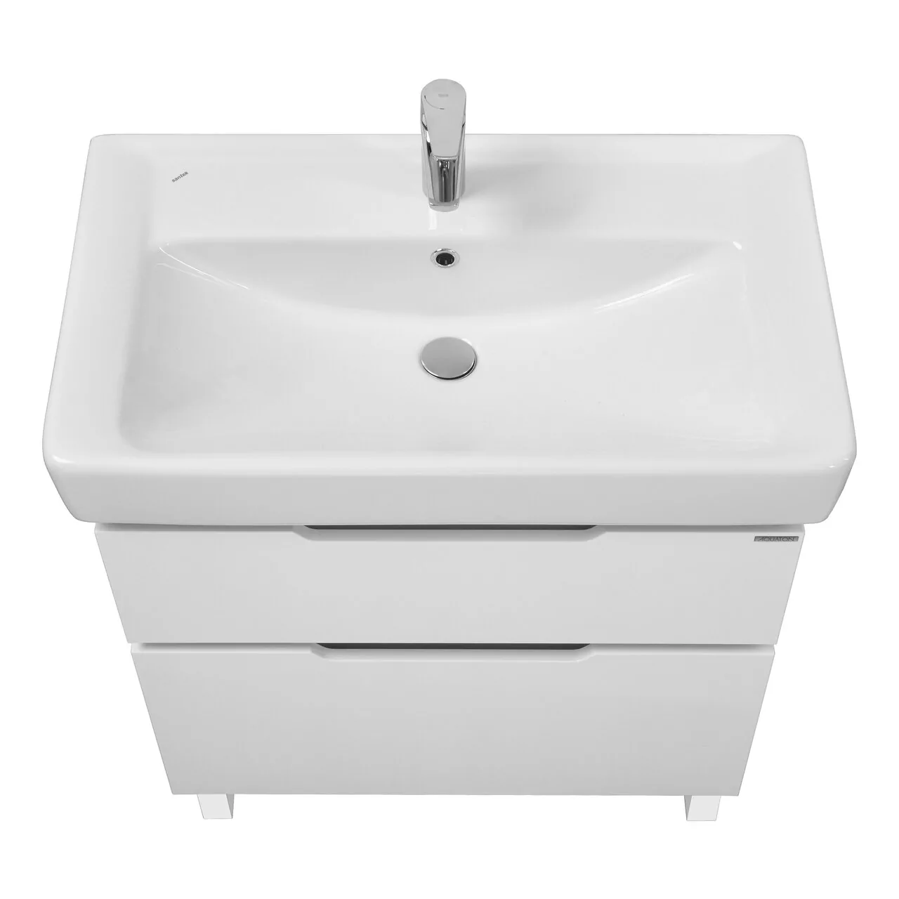 Тумба напольная Aquaton Дакота 80 с раковиной Тигода 80 белый/выбеленное дерево