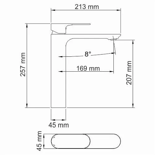 Смеситель для раковины WasserKraft Elbe 7403H черный Soft-touch от магазина Vanna-Vanna.ru!