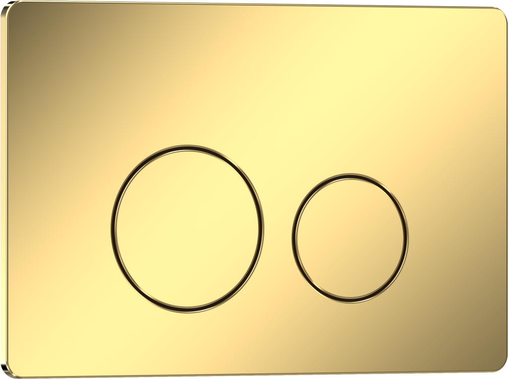 Комплект 2в1 IBERICA BLANCA инсталляция SILENCIO MINI, кнопка смыва INOX-O золото глянцевое (IB.001M.816)