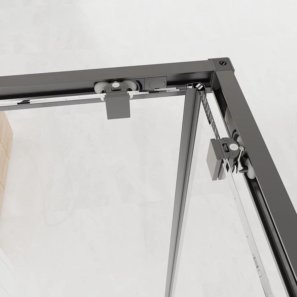 Душевой угол Veconi Evo 300 GR, 1000х900x1950, графит брашинг, тонированное матовое стекло