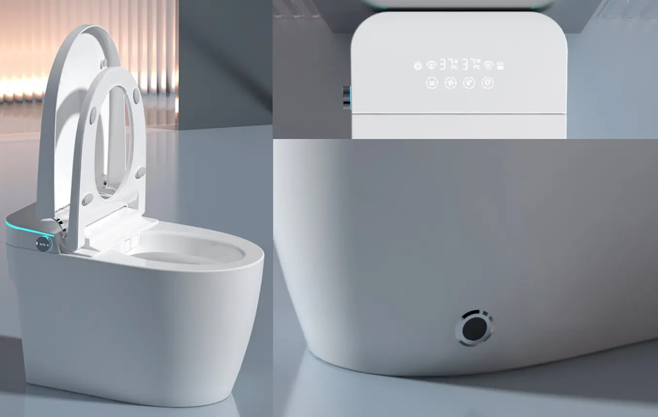 Унитаз Ceruttispa CHIARA Smart CT11167 с дистанционным управлением (680x400x470), напольный, белый