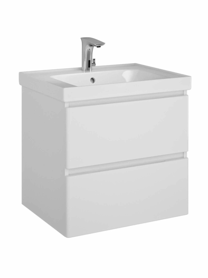 Тумба подвесная SanStar Riana 60 с раковиной Грейс 60 (комплект), белая