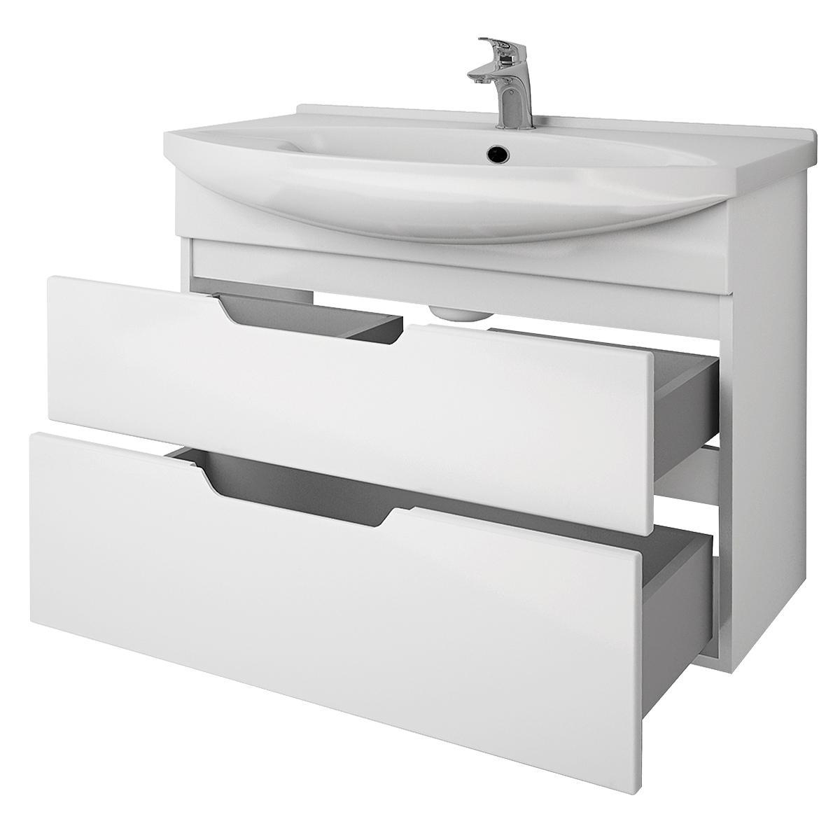 Тумба с раковиной напольная Dreja Laguna Plus 105 см, белый