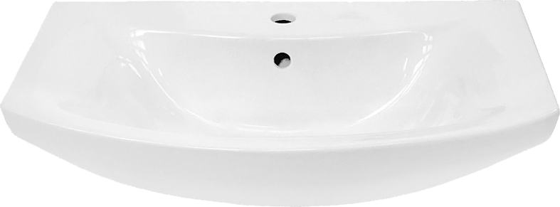 Тумба Emmy Агата 70 с раковиной Балтика 70 напольная, 2 двери, белая