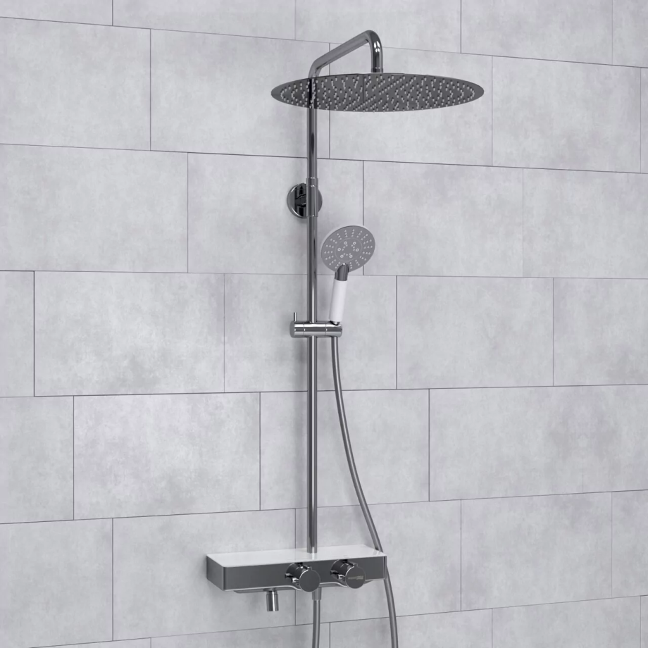 Душевая стойка WasserKraft A113.117.058.CH Thermo хром