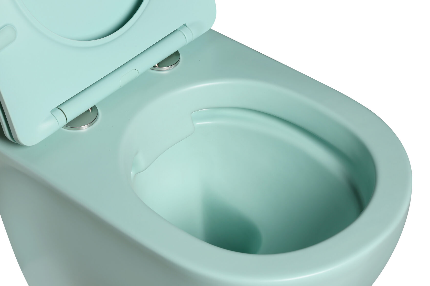 Унитаз SantiLine SL-5103 подвесной, с микролифтом, светло-зеленый матовый