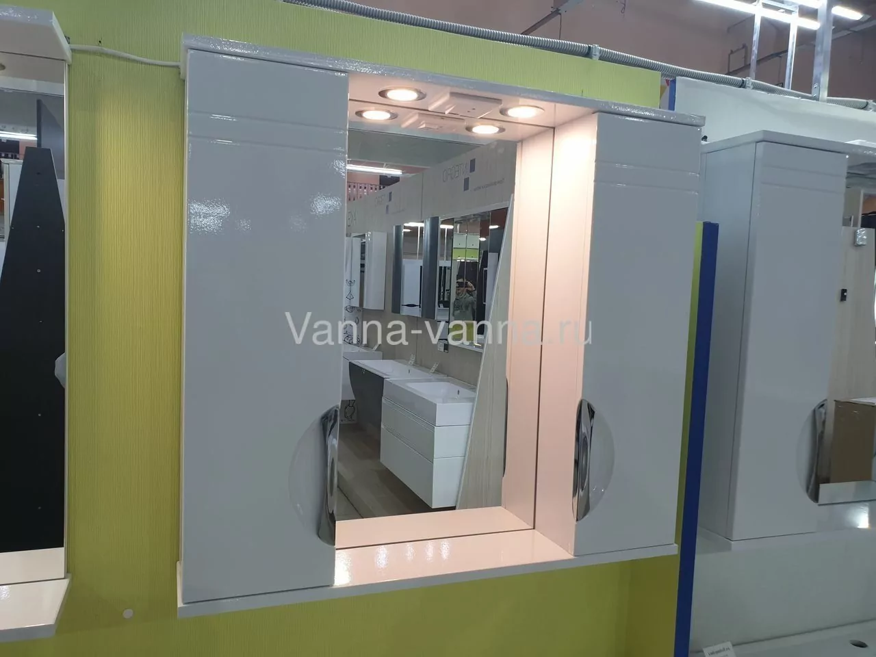 Зеркало со шкафчиком Francesca Доминго 80 свет, белый