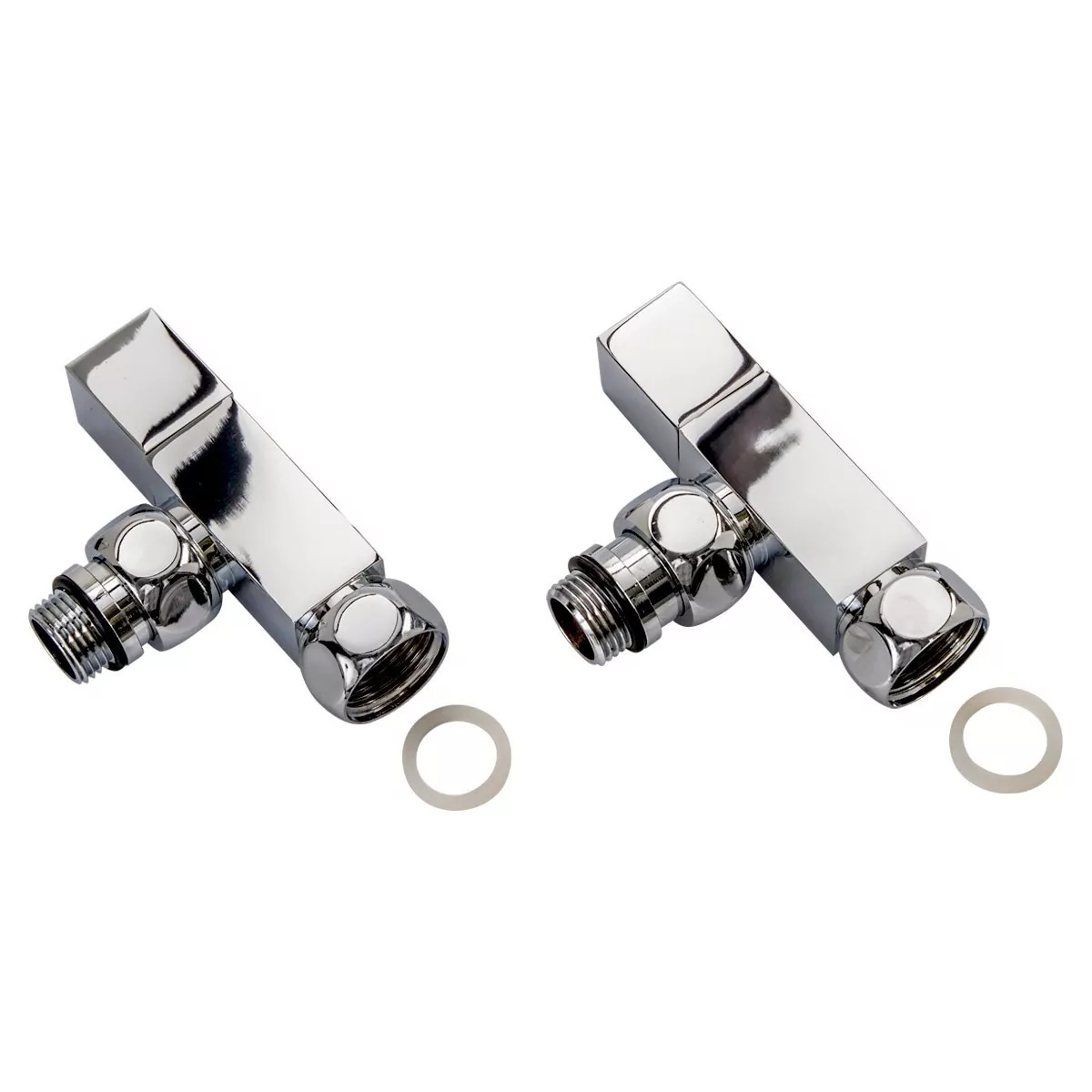Вентиль угловой Laris 3/4"х1/2" г/ш хромированный для п/с квадратный LX 855SCH0504 2 шт. от магазина Vanna-Vanna.ru!