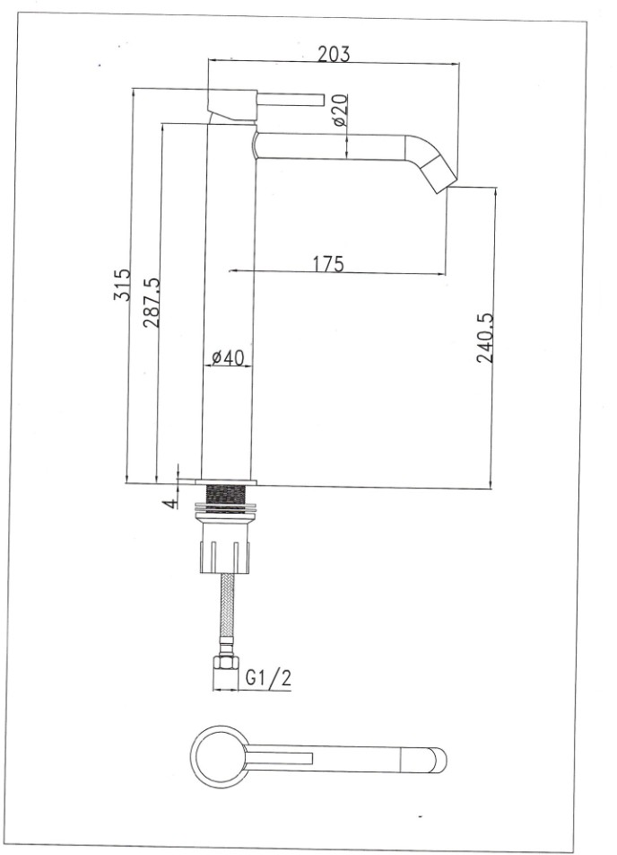 Смеситель для раковины SantiLine SL-9004 хром