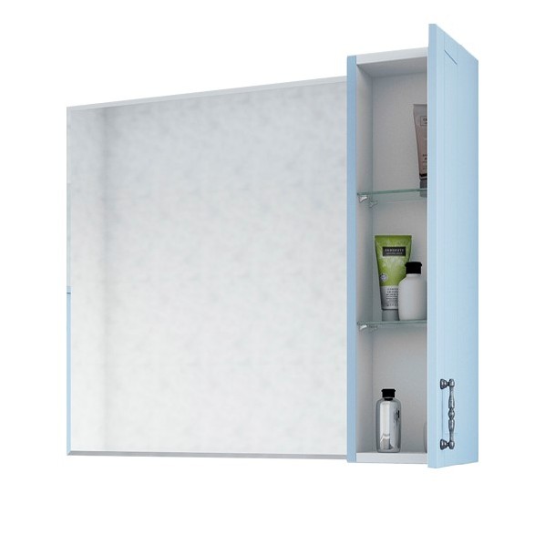 Зеркало с шкафчиком Sanflor Глория 85 R серый