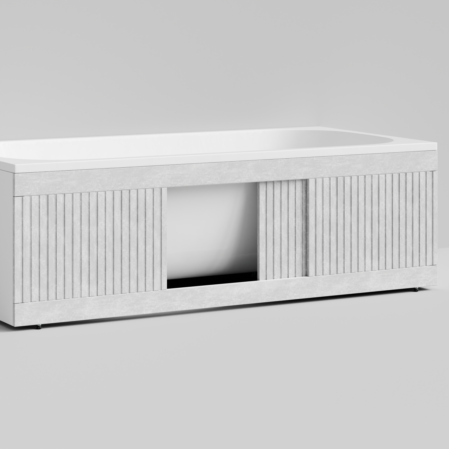 Экран под ванну Vod-ok Тач 170 раздвижной Белый камен