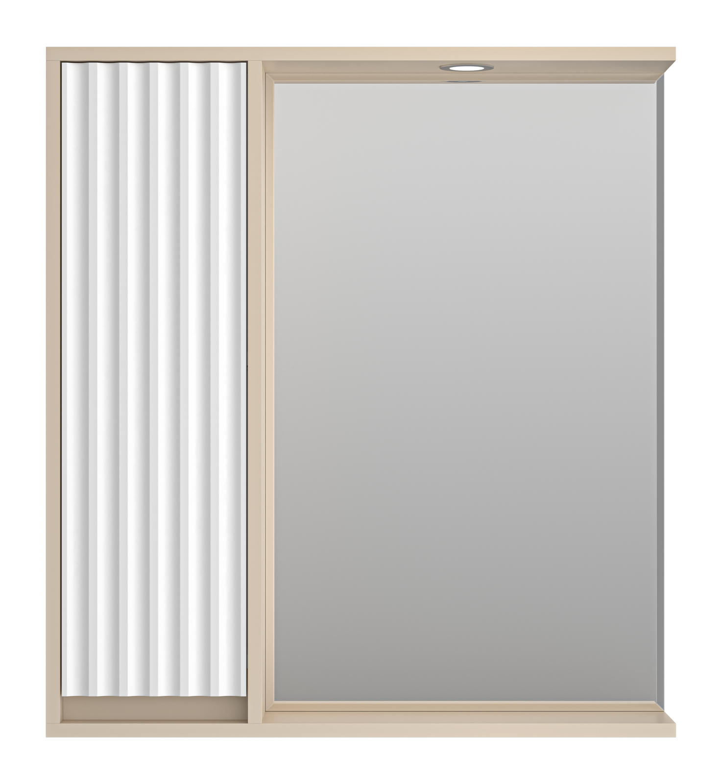 Зеркало-шкаф Brevita Balaton 75 L, белый/бежевый