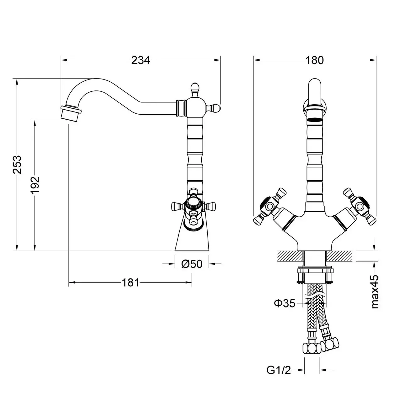 Смеситель для раковины Timo Nelson 0143/03F черный матовый