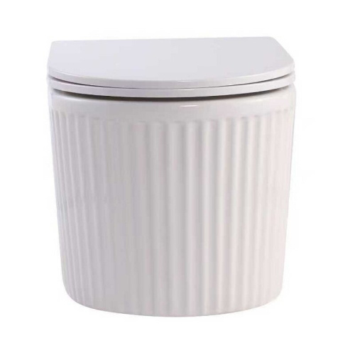 Унитаз SantiLine SL-5008 подвесной, безободковый, с микролифтом, Tornado, белый от магазина Vanna-Vanna.ru!