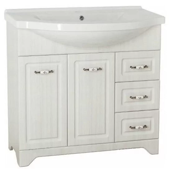 Тумба с раковиной Style Line Олеандр-2 90 напольная, рельеф пастель