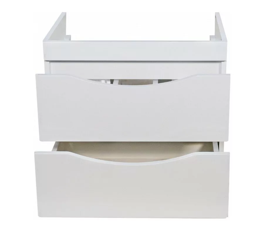 Тумба c раковиной Bellezza Санриса 60 подвесная, 2 ящика, белая