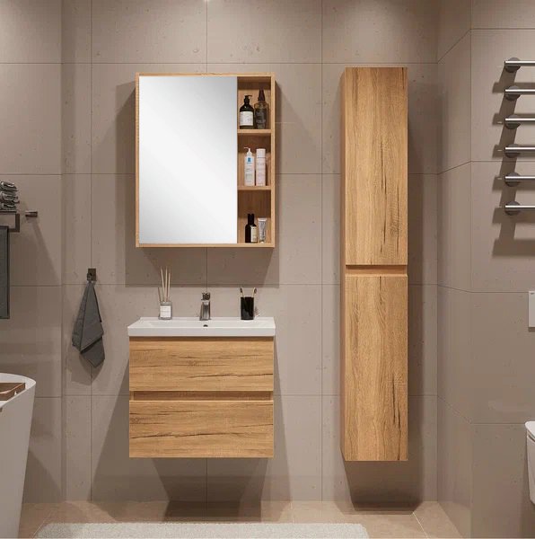 Зеркальный шкаф SanStar Lavanti/Graffa/Diva/Модена 50 Дуб вотан