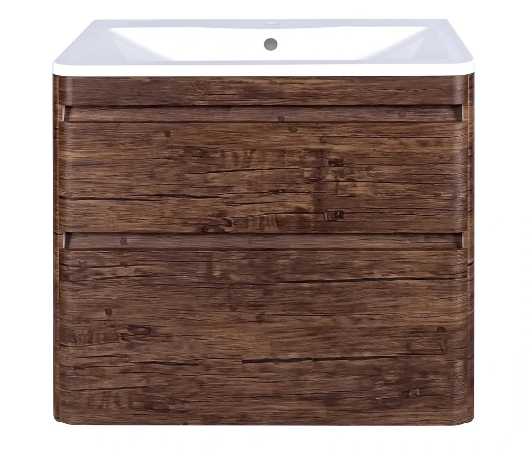 Тумба подвесная Style Line Атлантика 70 Plus Люкс с раковиной Атлантика 70, старое дерево