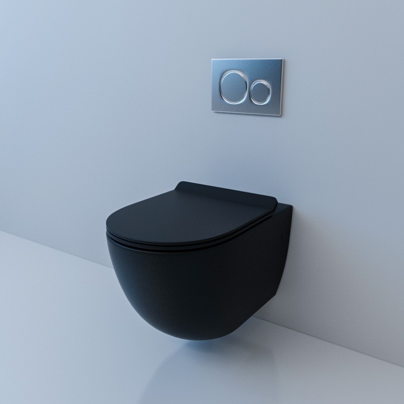 Унитаз подвесной Esbano GARCIA (Matt Black) 550x370x370