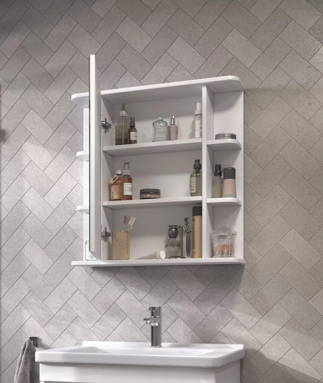 Зеркало-шкаф Vigo Nova 70 белый