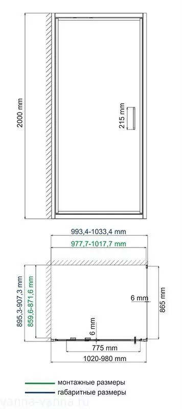 Душевой уголок WasserKraft Salm 27I22 100х90 прямоугольный, без поддона, прозрачное стекло, хром