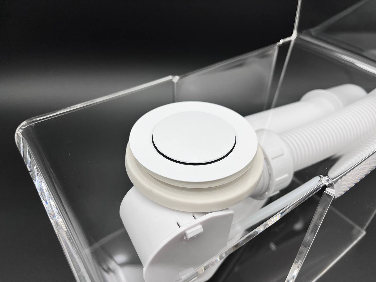 Слив перелив п/автомат Vega V55R 80см WHITE матовый