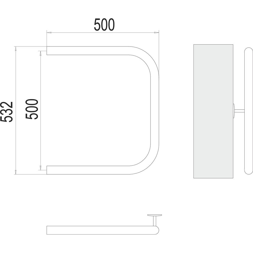 Полотенцесушитель водяной Terminus П-образный (1") 50х50