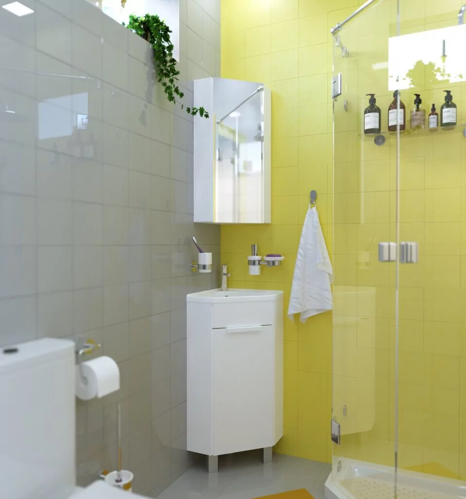 Зеркало-шкаф 1Marka Penta 43П угловой, 1 дверь, белый