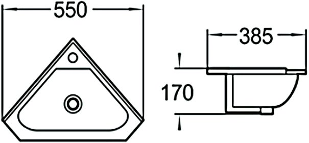 Раковина SantiLine SL-2020 накладная, белая