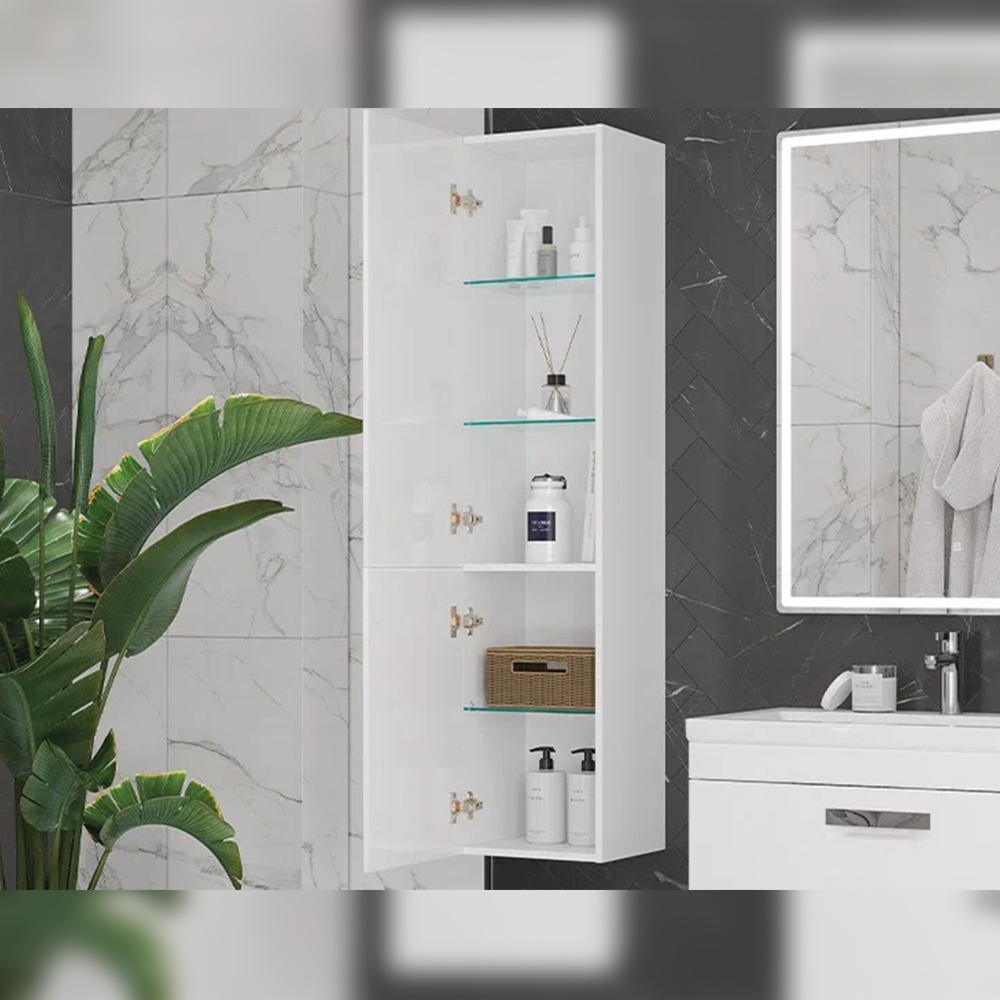 Пенал Velvex Estea 35 см, белый матовый