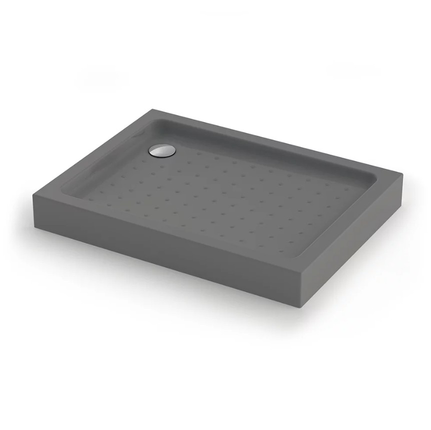 Душевой поддон Veconi Tezeo Acrylic TZ-54GR, 100х90, прямоугольный, акрил, серый матовый