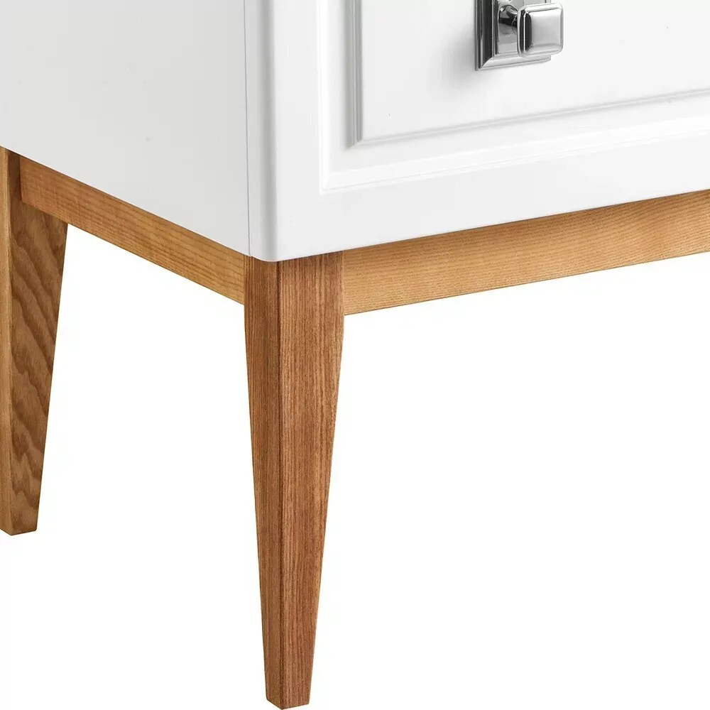 Тумба напольная Asb-Woodline Каталина 100 с раковиной Купер 56, белый