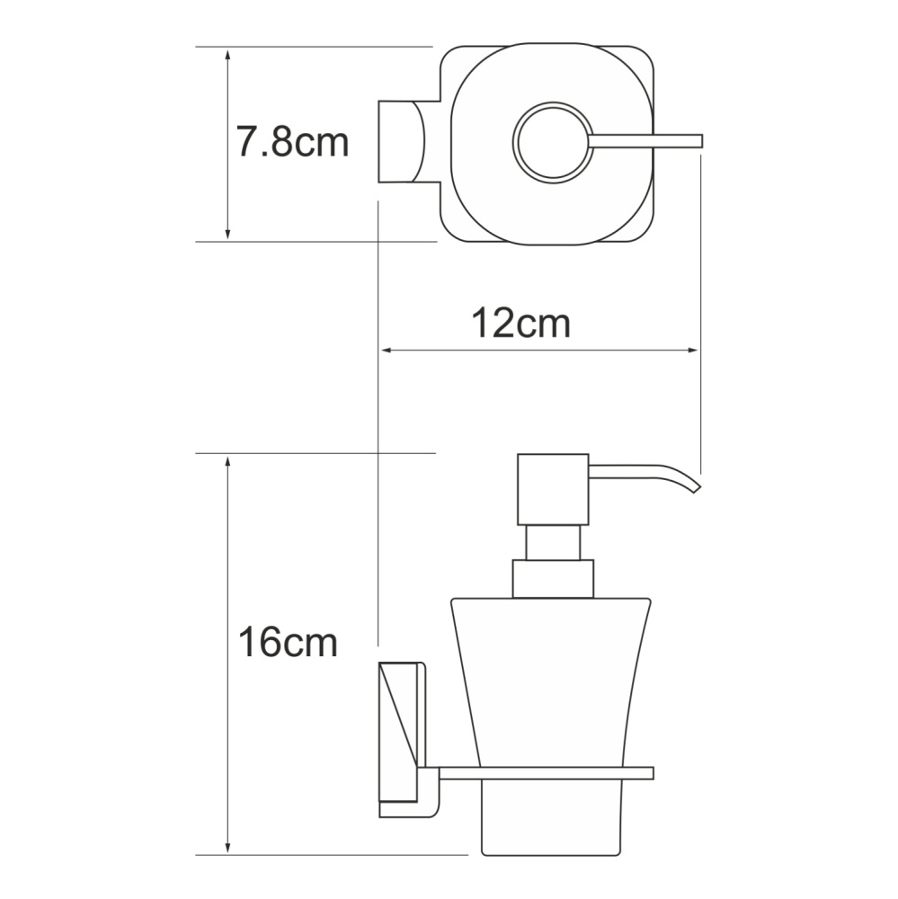 Дозатор для мыла WasserKRAFT Leine K-5099WHITE от магазина Vanna-Vanna.ru!