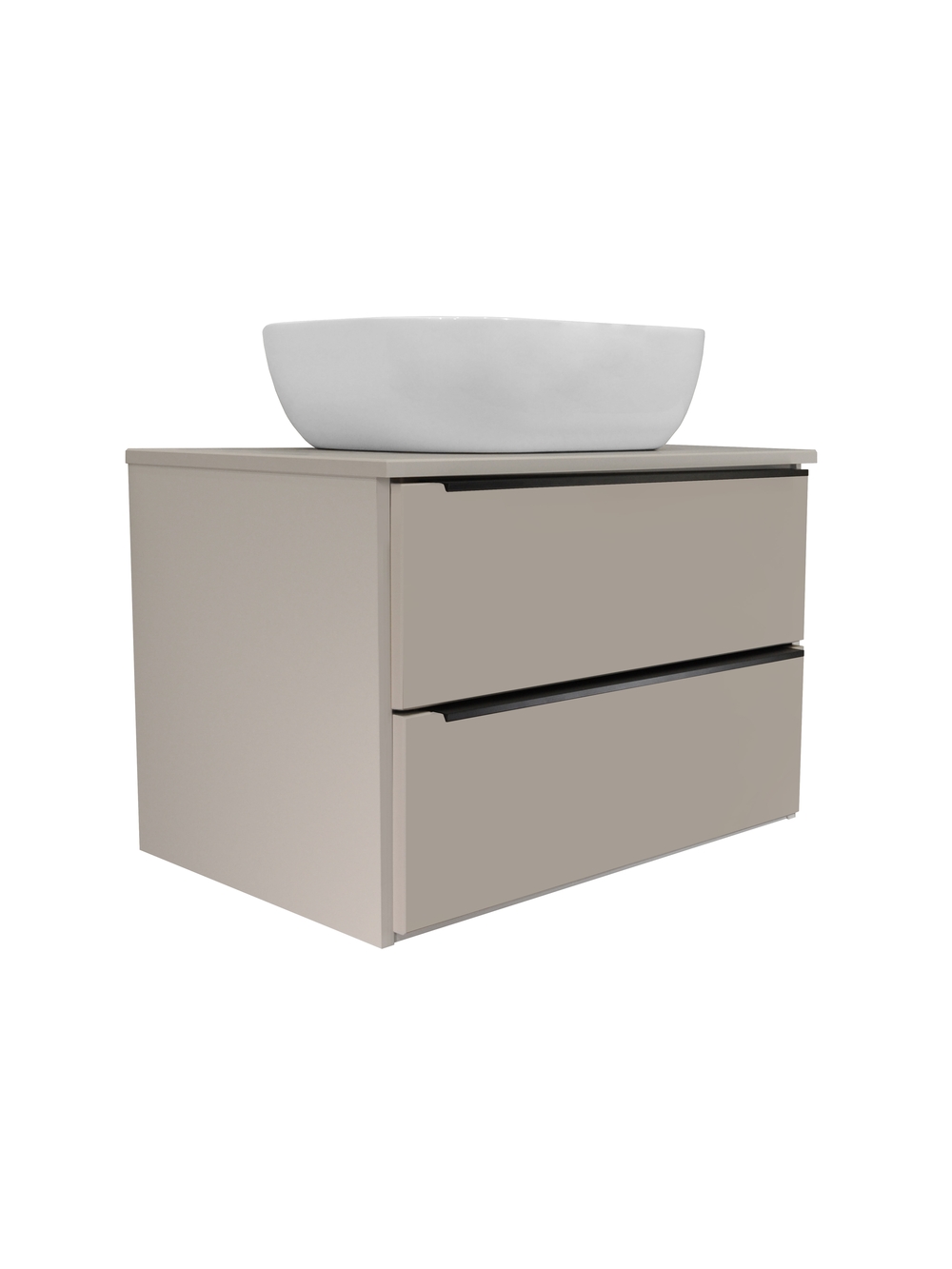 Тумба подвесная Runo Мальта 70 под накладную раковину, розовый/бежевый