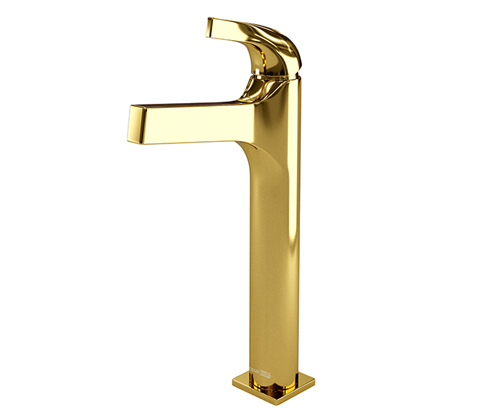 Смеситель для раковины WasserKraft Sauer 7103H глянцевое золото