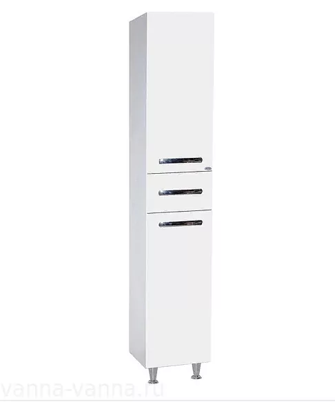 Пенал Bellezza Рокко 35 L/R напольный, с корзиной для белья, белый