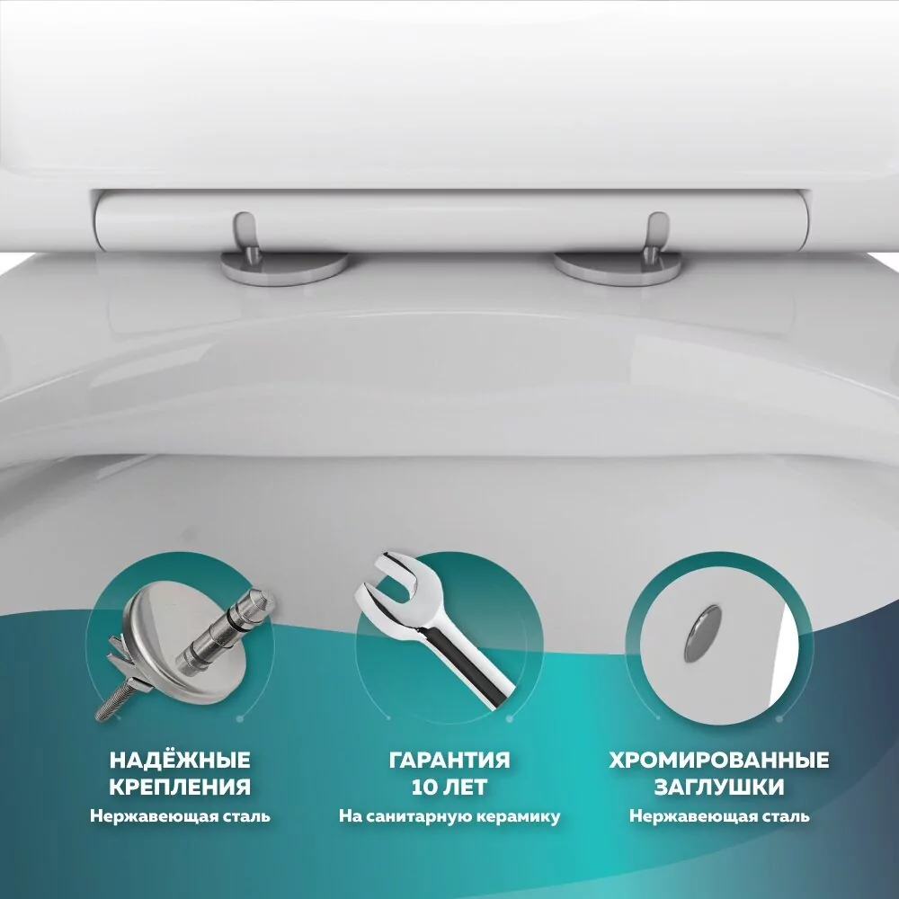 Унитаз Owl 1975 ИМOWLT190303 Vind Cirkel-G напольный, компакт, с микролифтом, белый