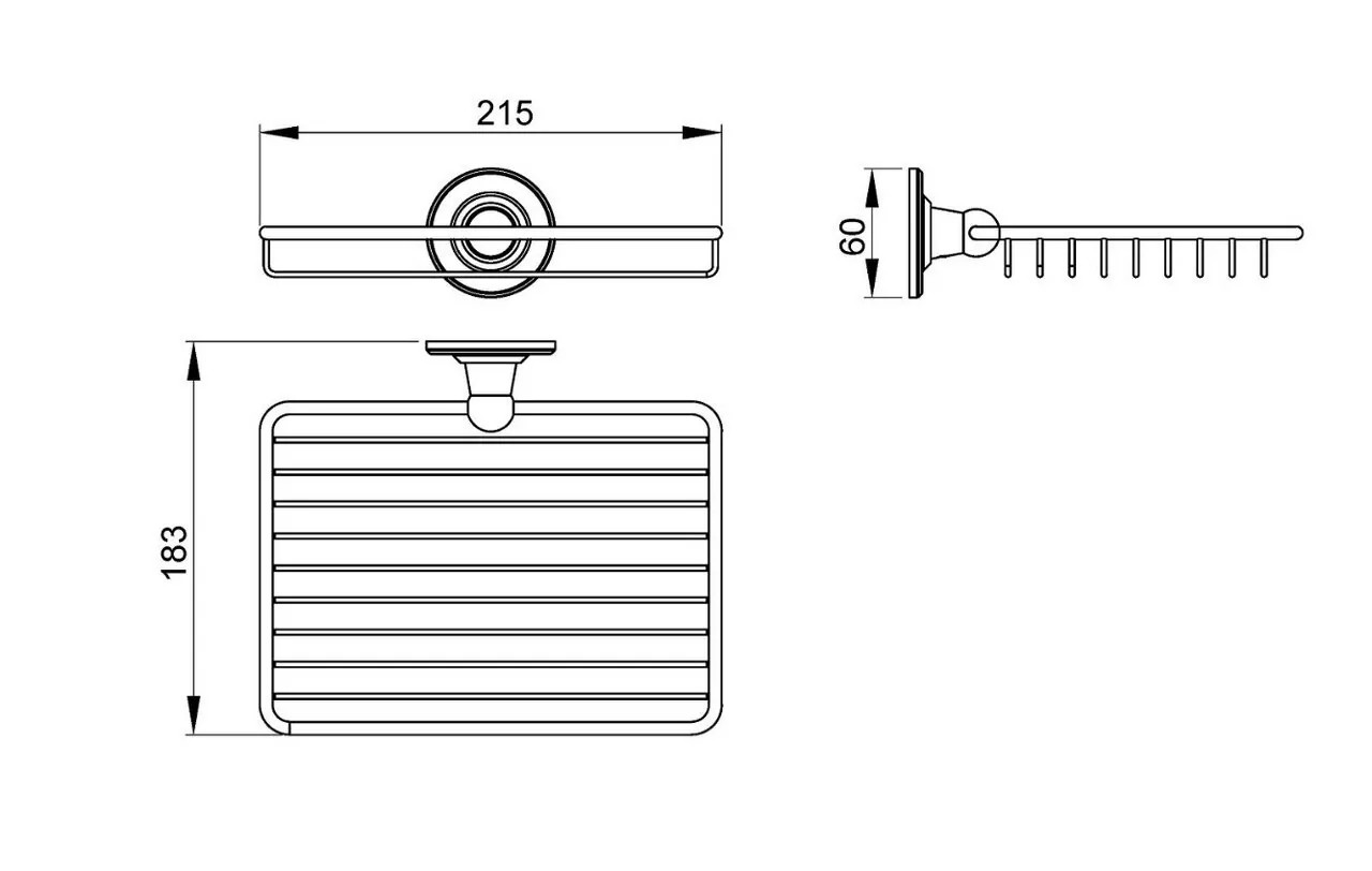 Полка Timo Nelson 150022/00 хром