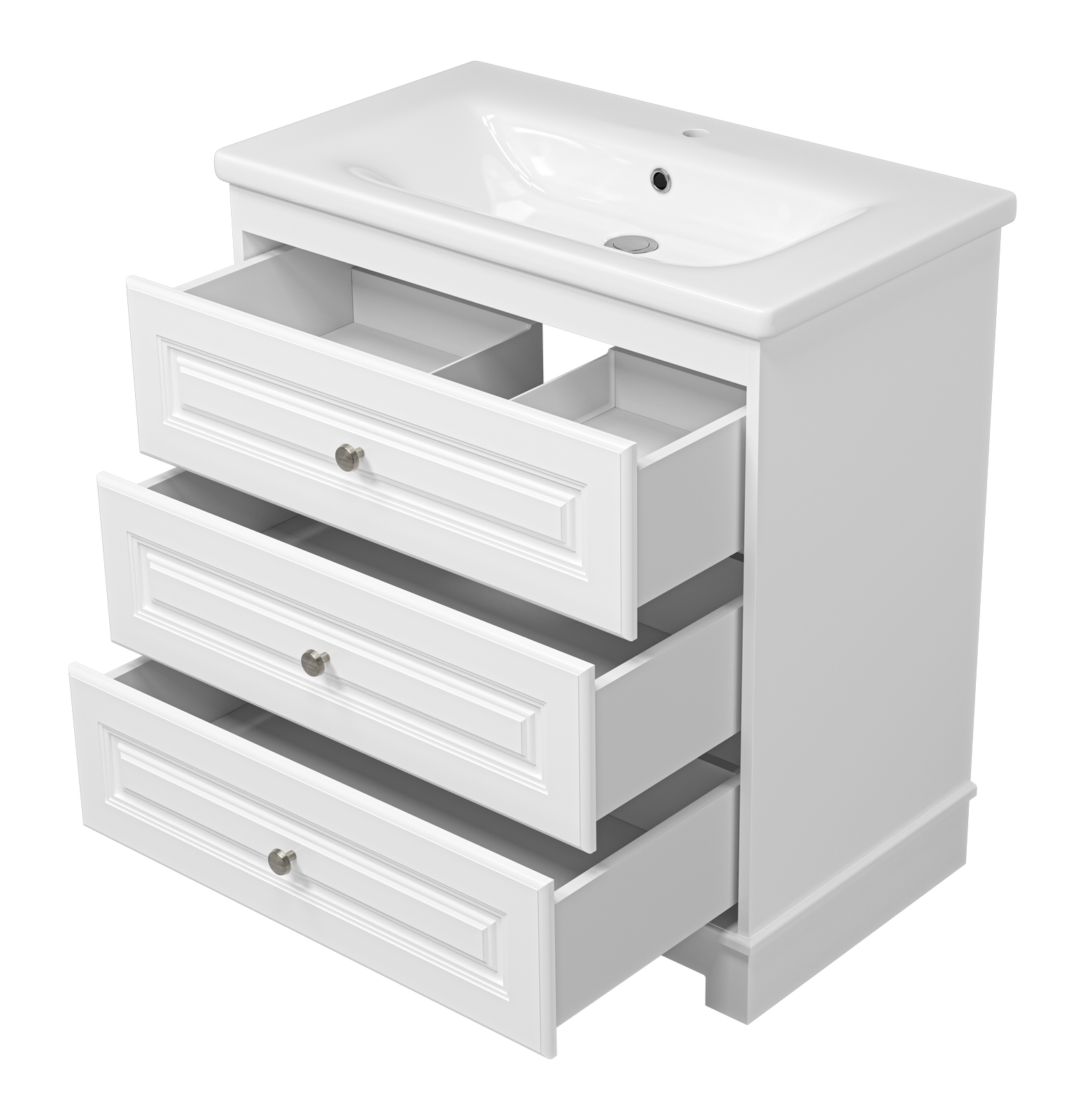 Тумба с раковиной Misty Ларго 80 белый