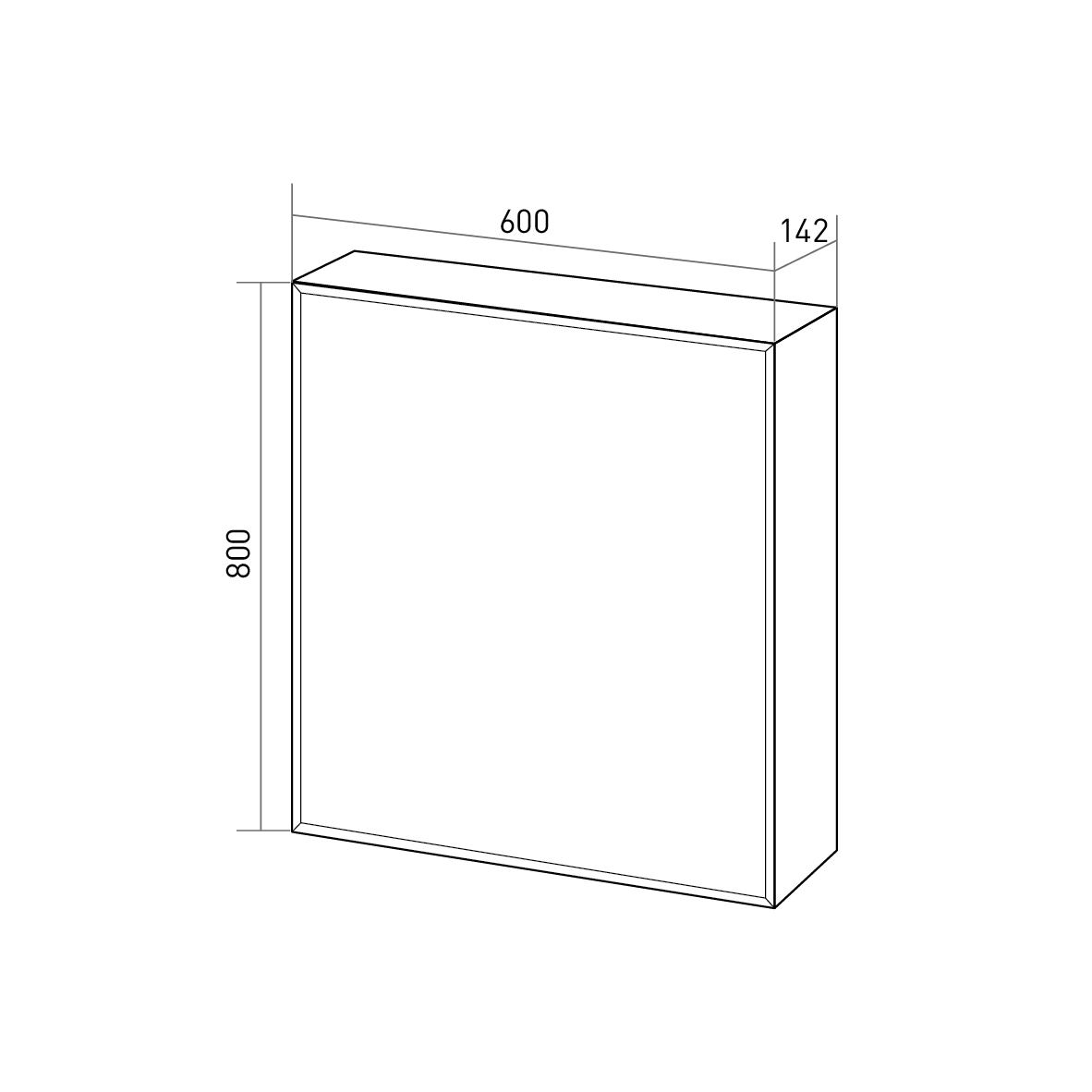 Зеркало-шкаф 1Marka Соната 60 белый