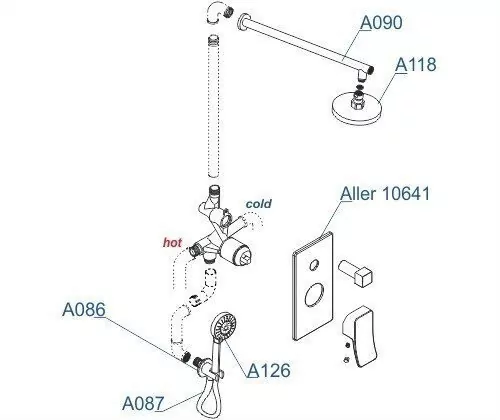Душевой комплект WasserKraft A16190 хром